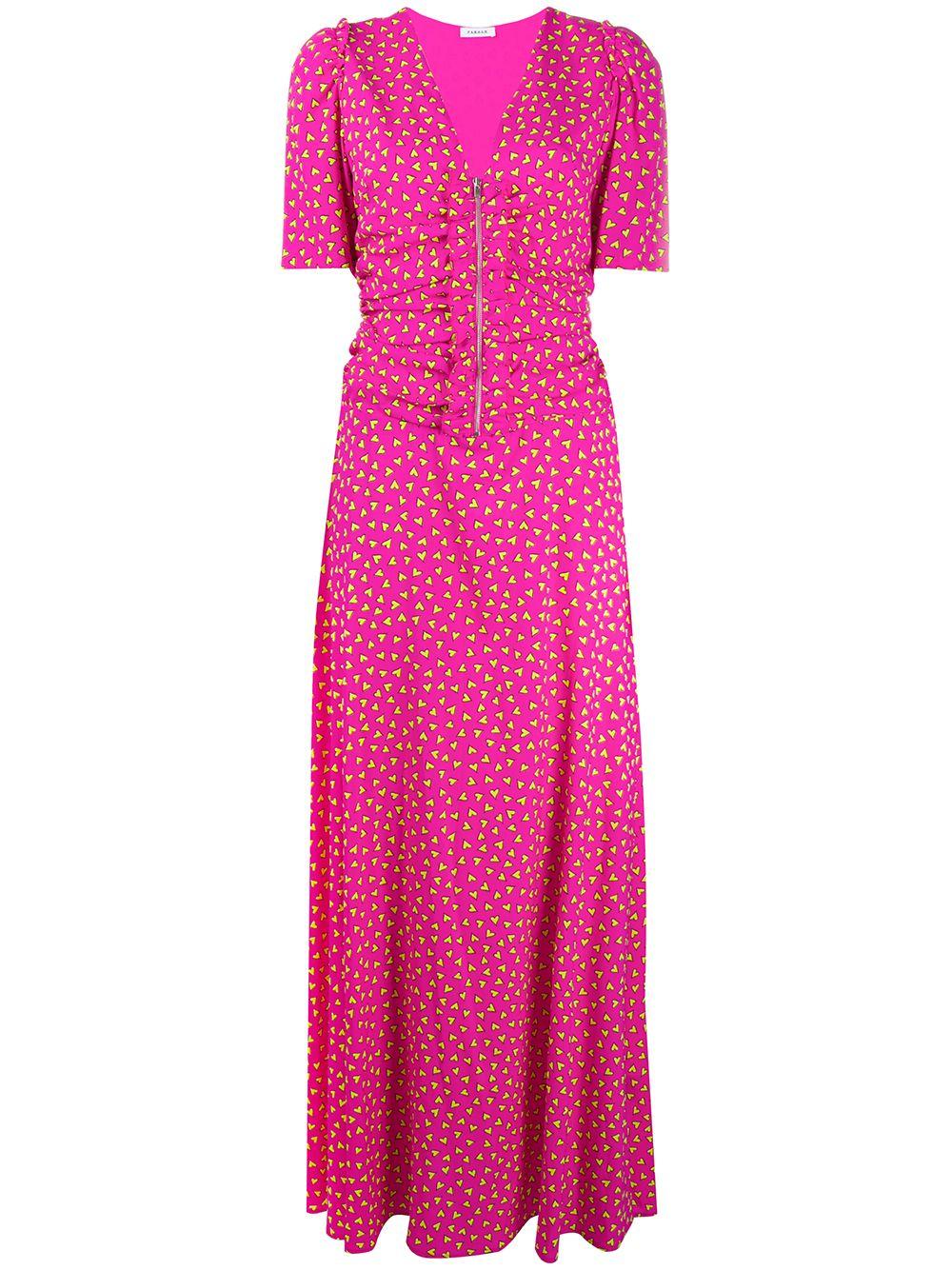 pink ruffle maxi