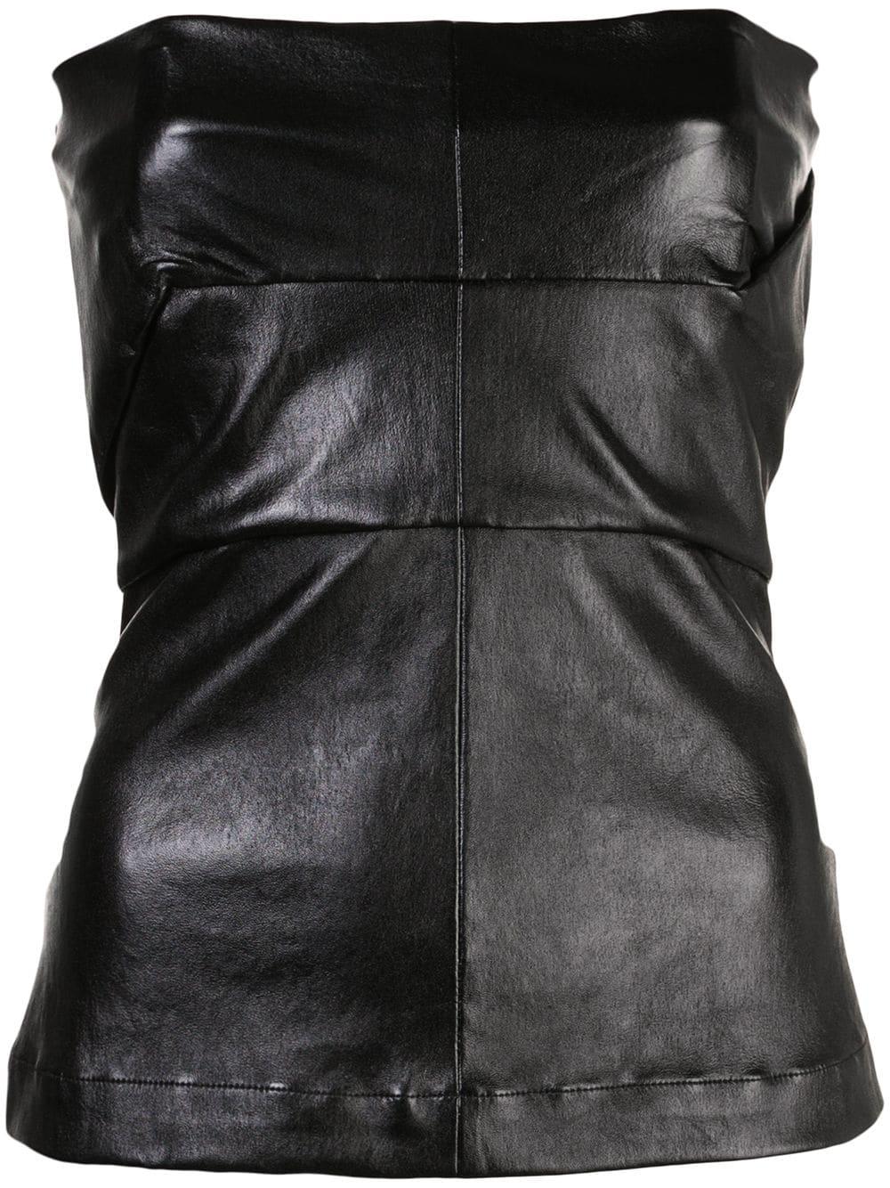 Rick Owens Leather Strapless Top in Black Lyst