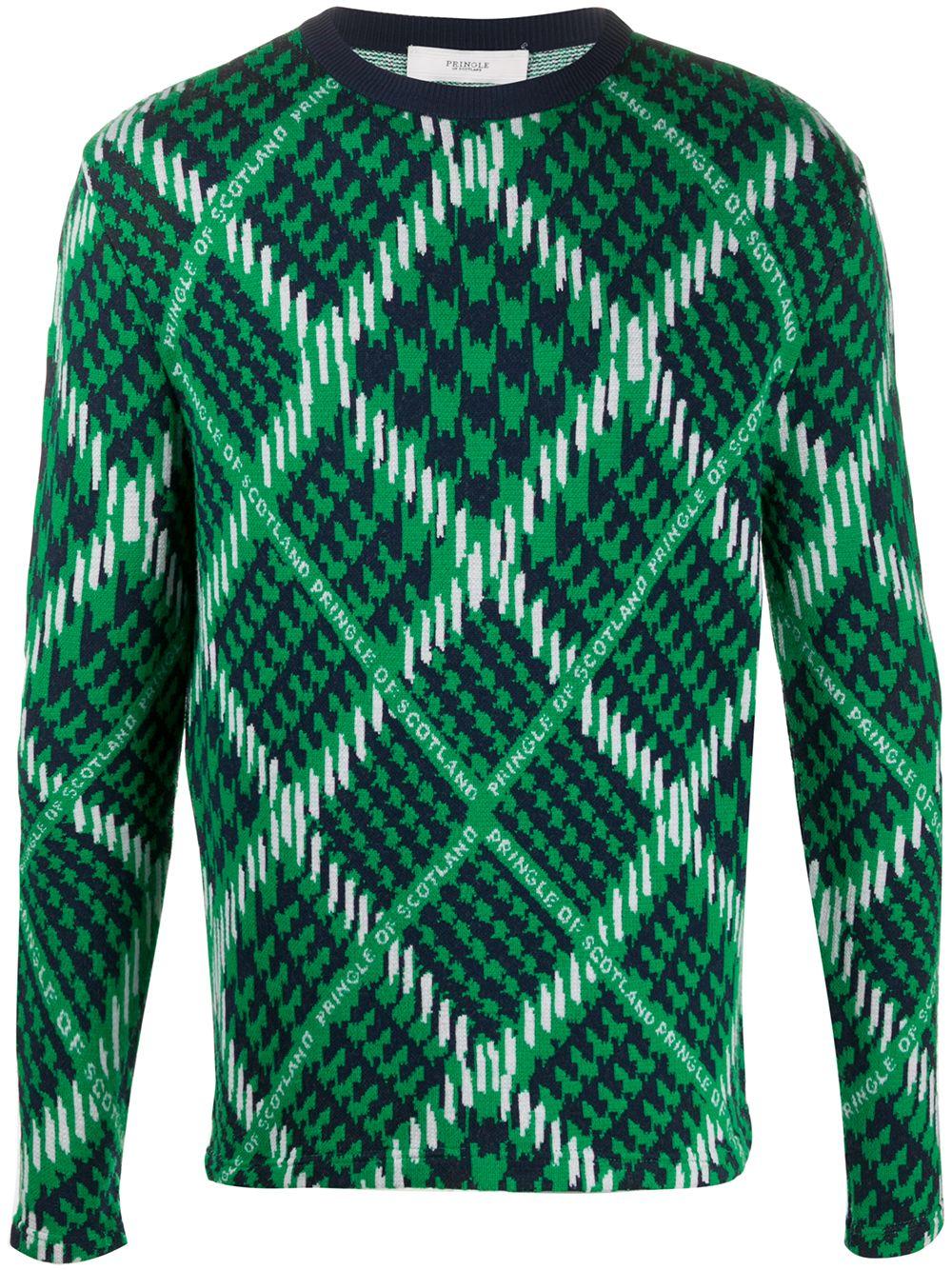 Pringle of Scotland Wool Argyle Check Jumper in Green for Men - Lyst