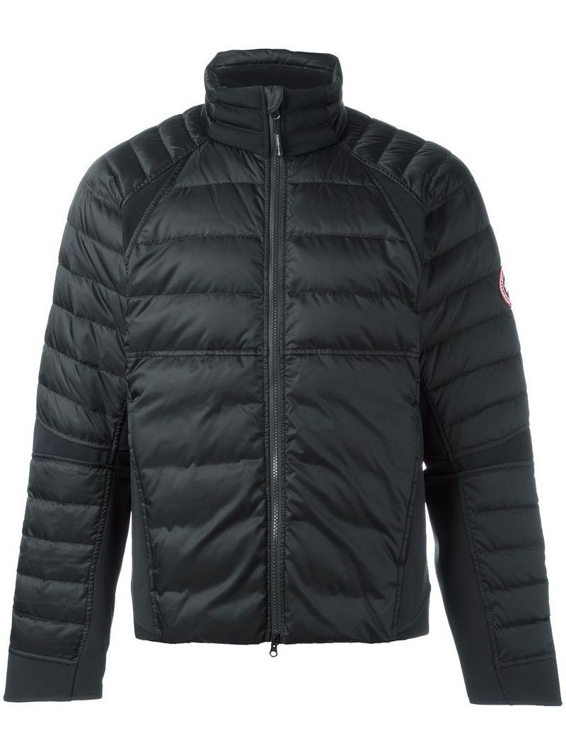 Canada Goose Logo Patch Padded Jacket in Black for Men - Lyst