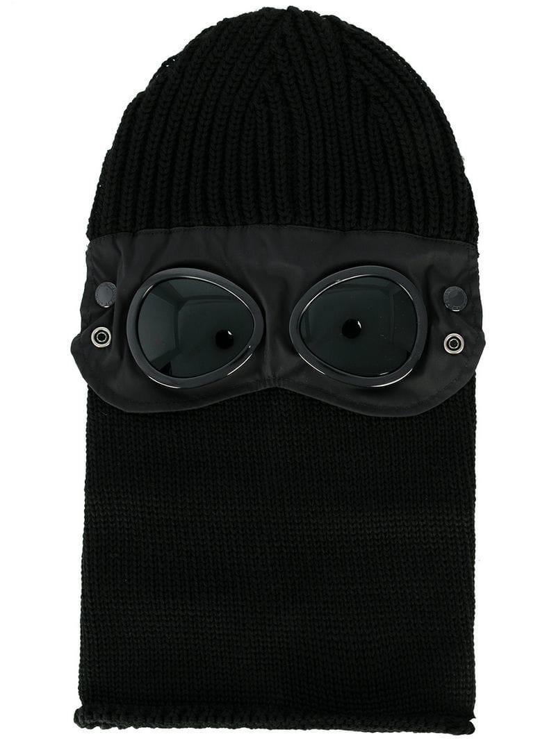 C.P. Company Goggle Balaclava Hat in Black for Men | Lyst