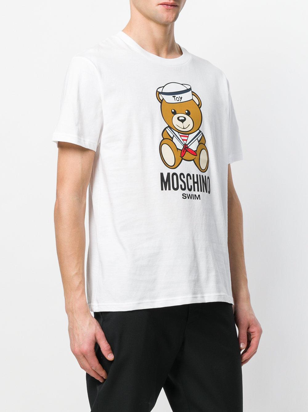Moschino Cotton Swim T-shirt in White 