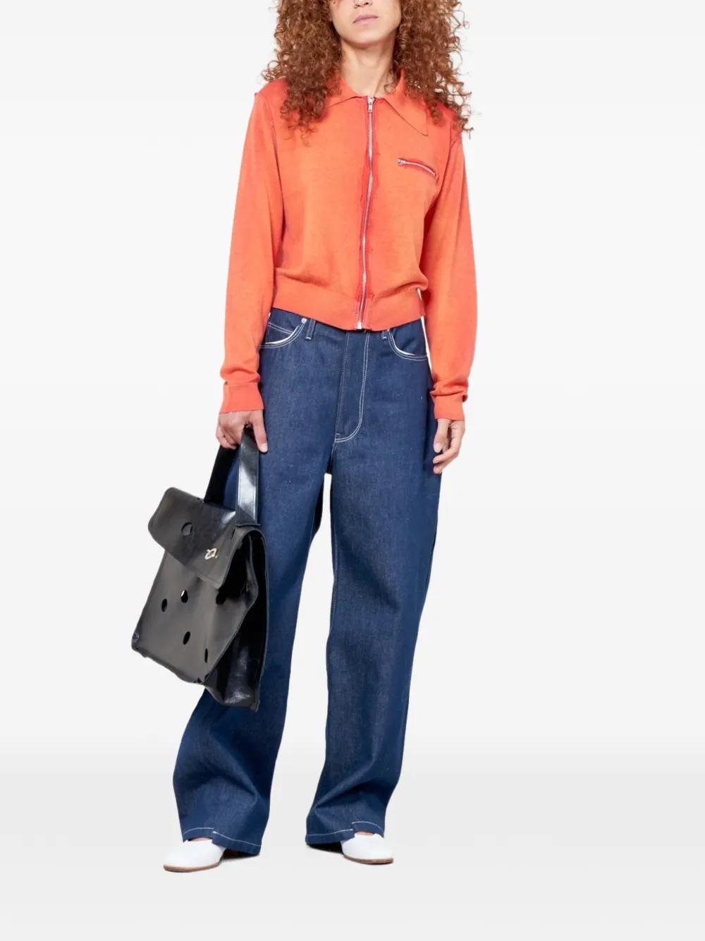 Camiel Fortgens Cardigan À Fermeture Zippée in Orange | Lyst