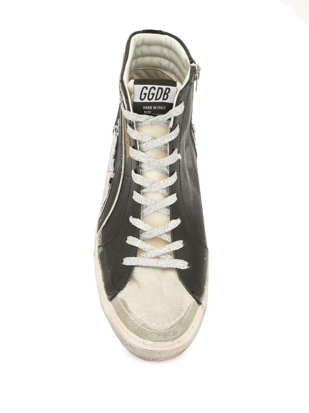 slide on high top sneakers