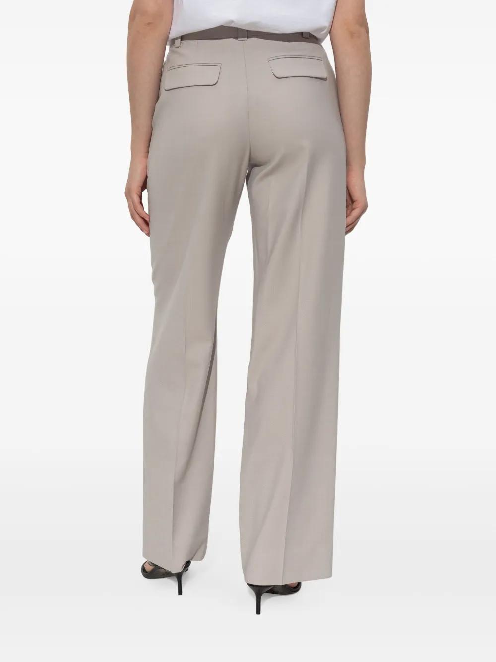 【VICTORIA BECKHAM】ギャザー コットン ストレートパンツ 関税込□Victoria Beckham□ギャザーコットンストレートパンツ