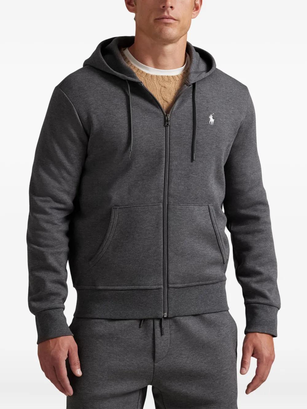 Polo Ralph Lauren Zip-Up Hoodie in Gray for Men | Lyst
