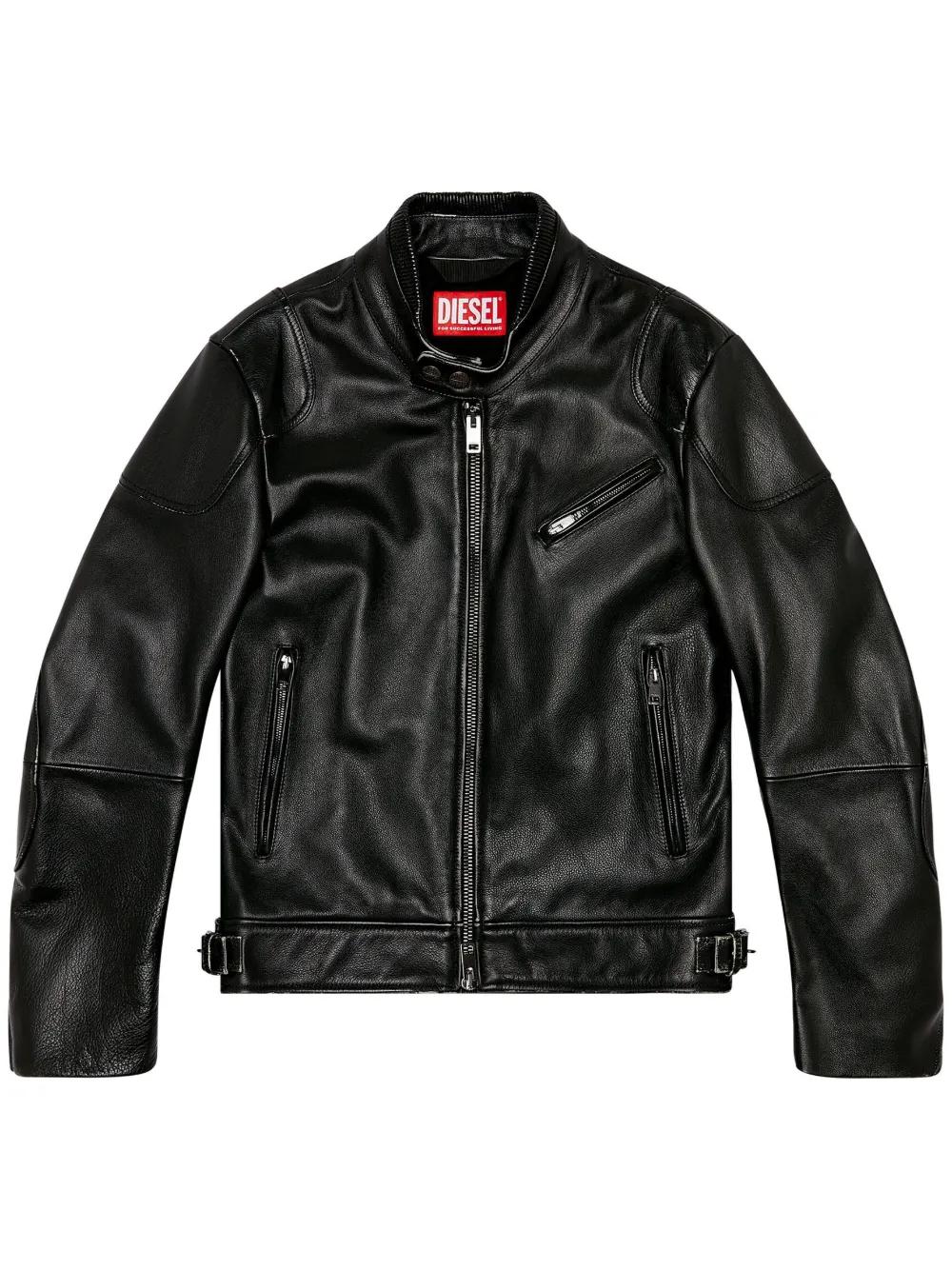DIESEL L-HEIN LETHER JACKET似 バナリパ　ジャケット DIESEL 'L-Hein' Leather Jacket in Black for Men | Lyst