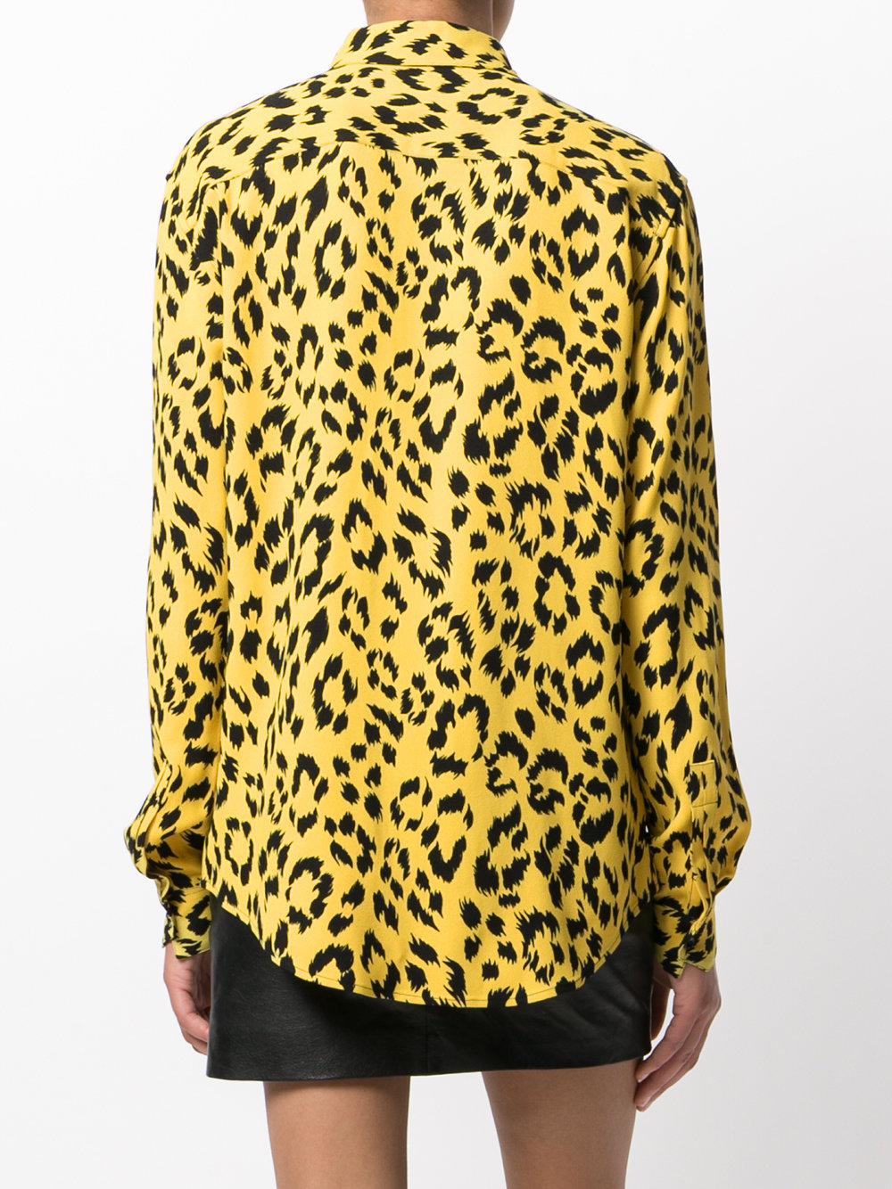 yellow leopard print top