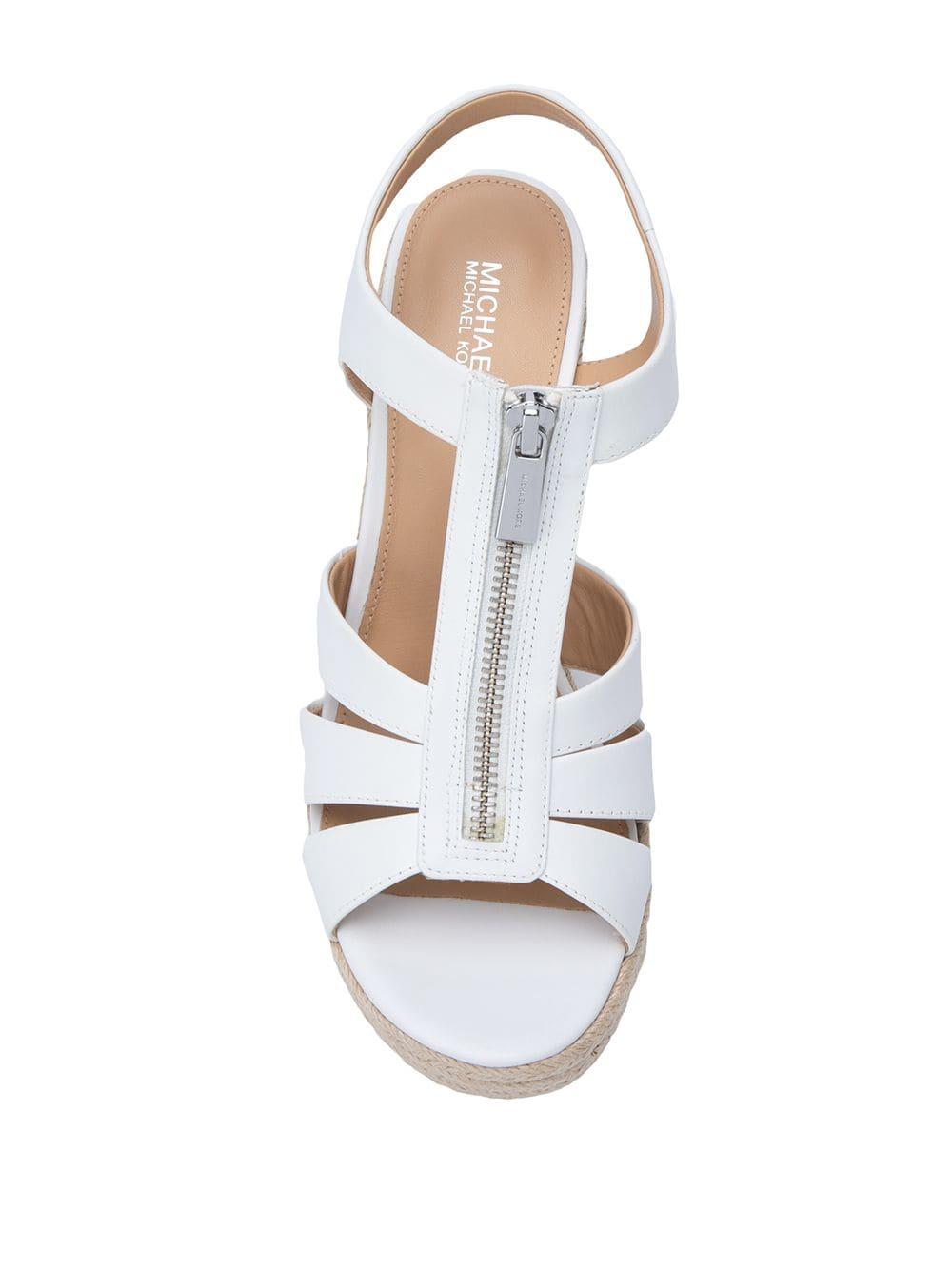 MICHAEL Michael Kors Berkley Wedge Sandals in White - Lyst
