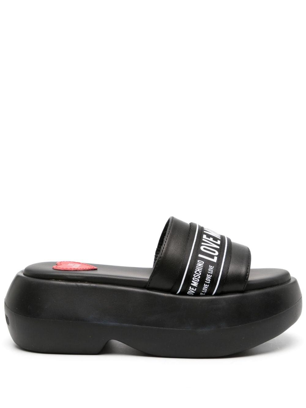 Love Moschino Sandals in Black Lyst