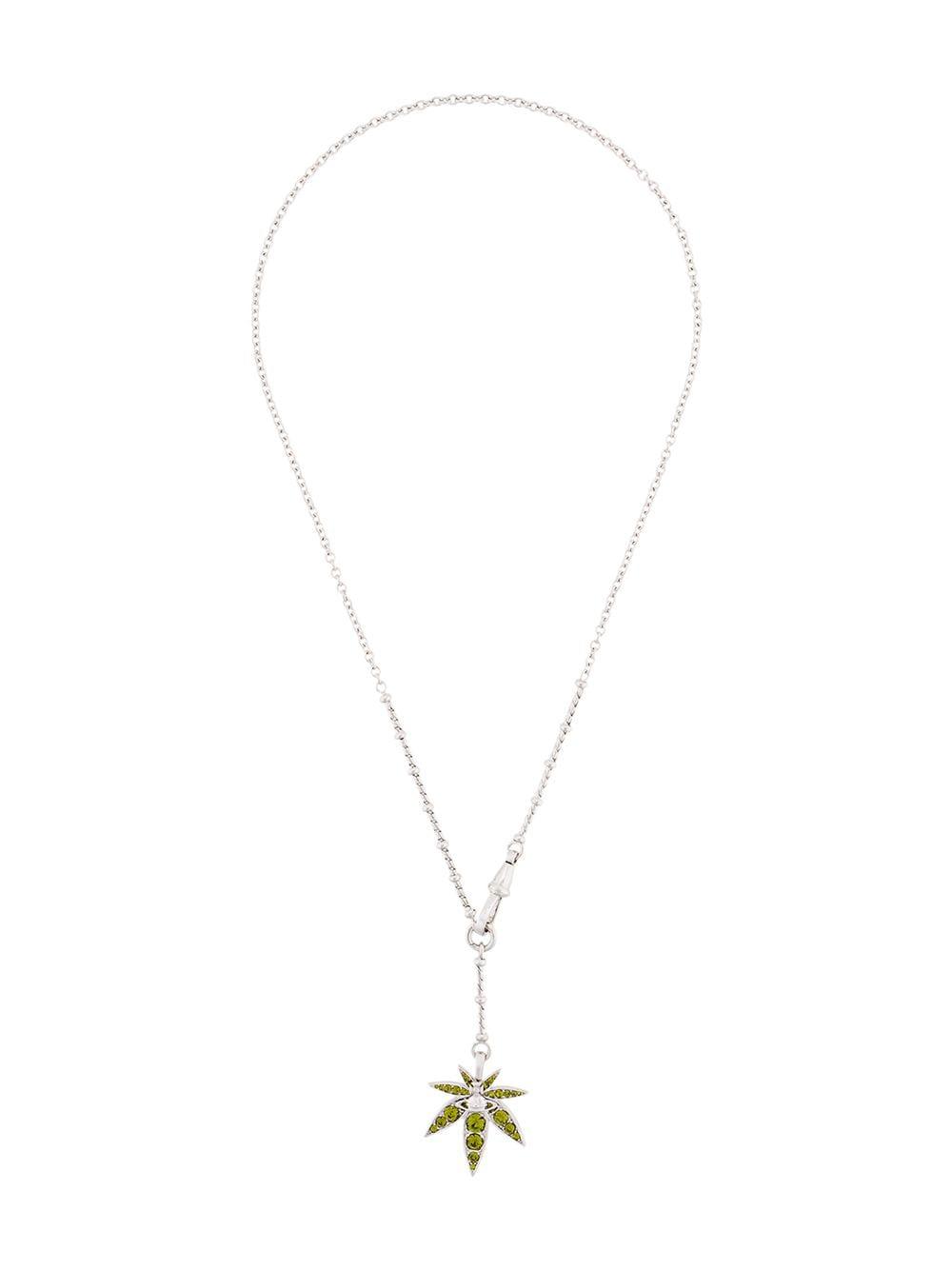 Vivienne Westwood Cannabis Orb Necklace in Metallic
