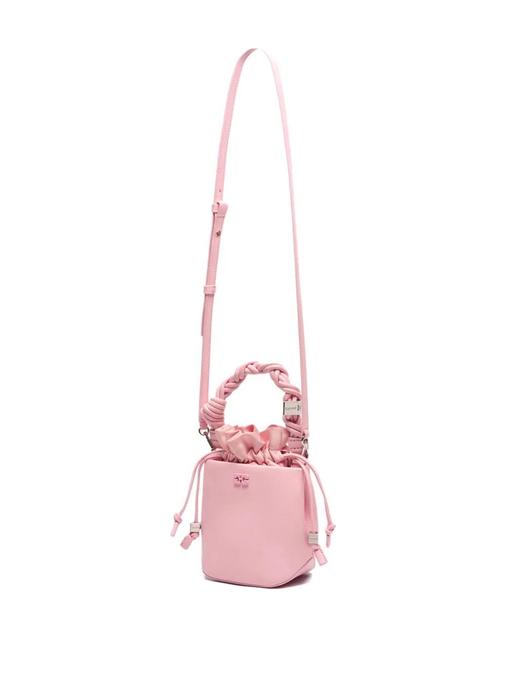Ganni Mini Bou Bucket Bag in Pink | Lyst