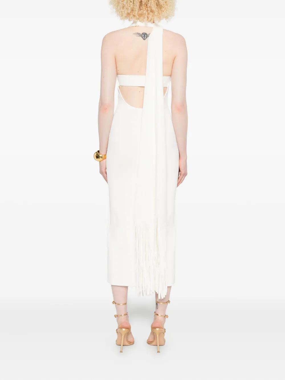 Cult Gaia Caia Halter-Neck Midi Dress in White | Lyst