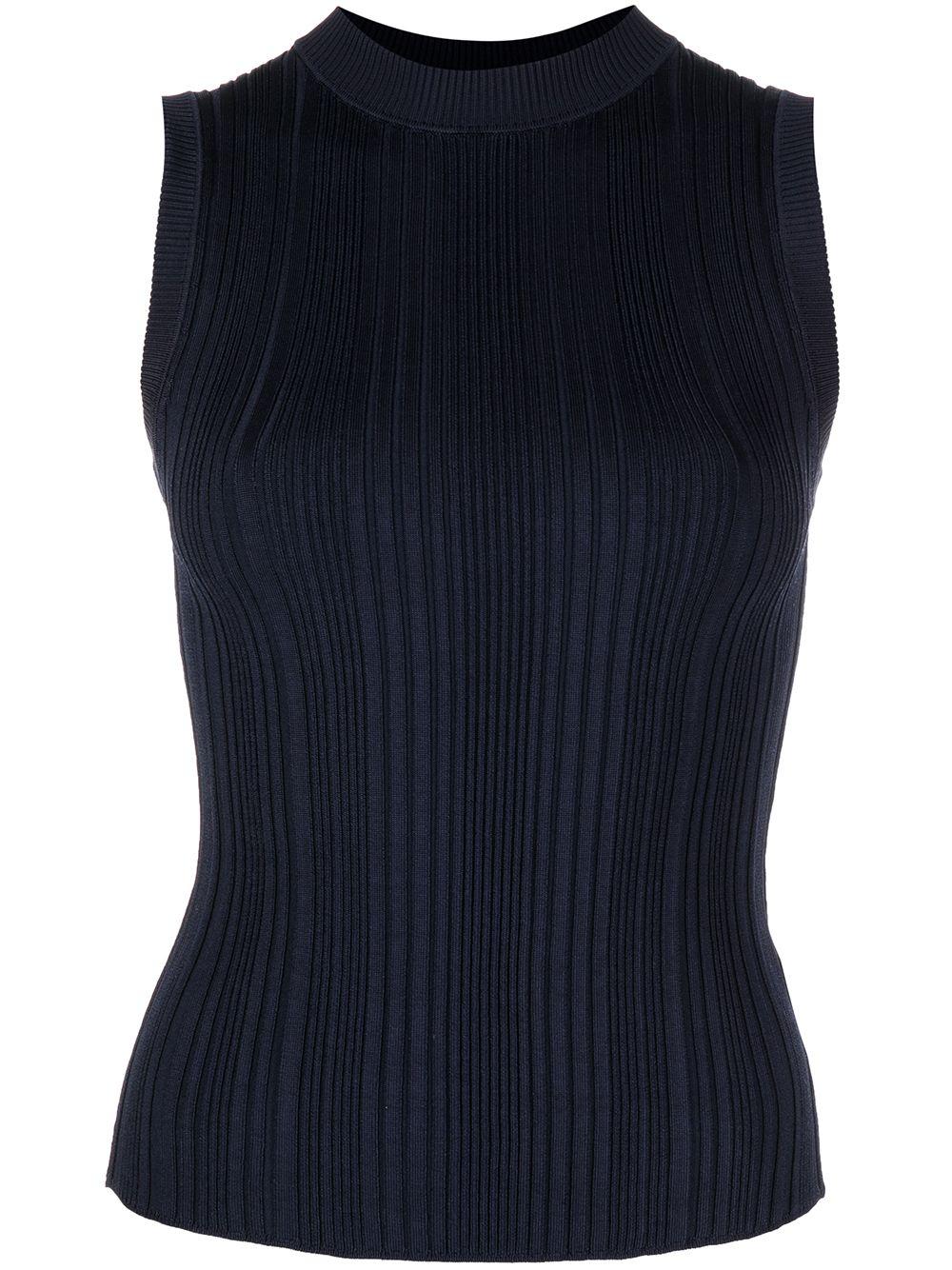 Veronica Beard Ribbed Detailing Vest in Blue | Lyst