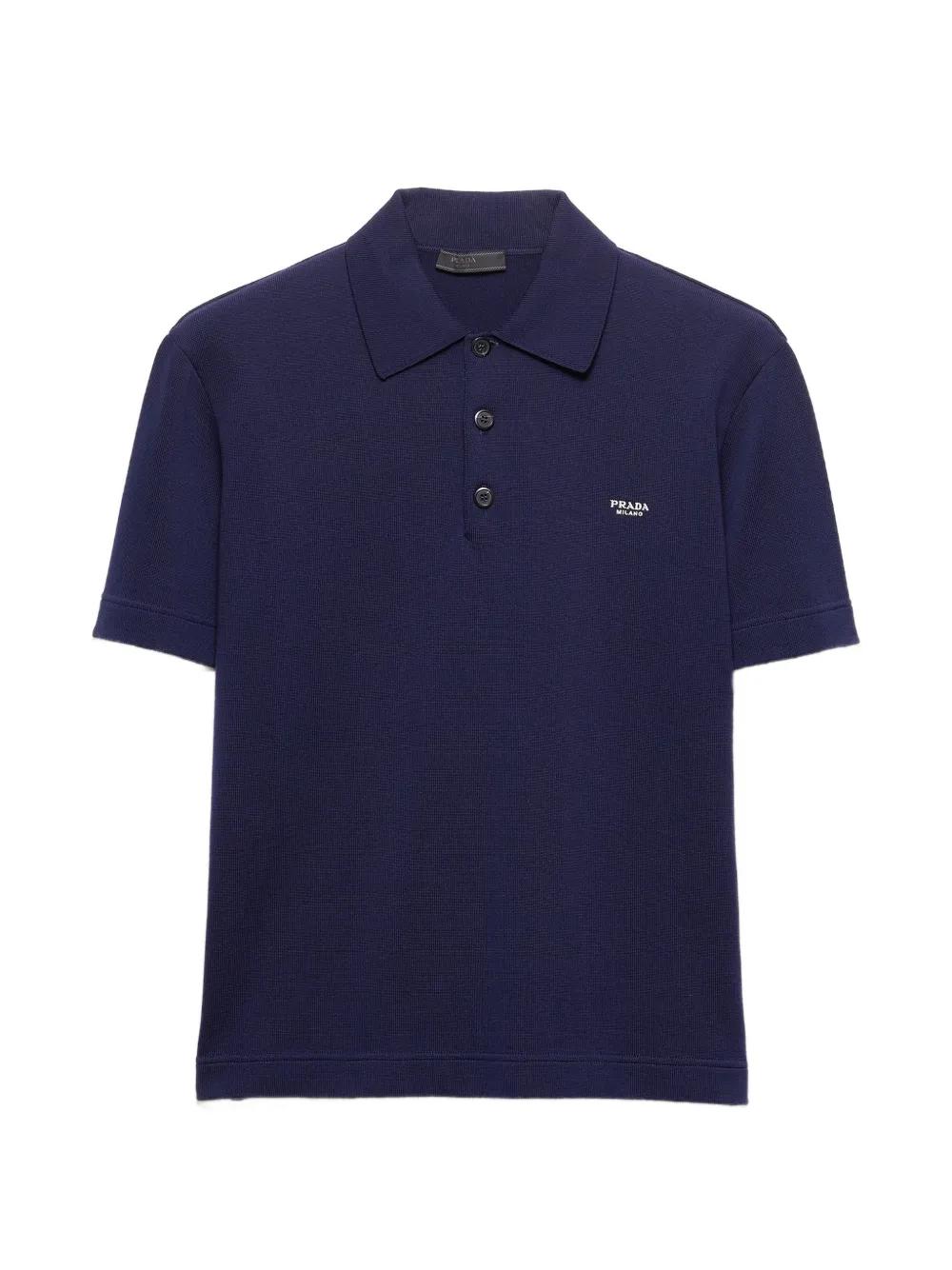 メンズ Prada コットン ポロシャツ ブルー | Lyst