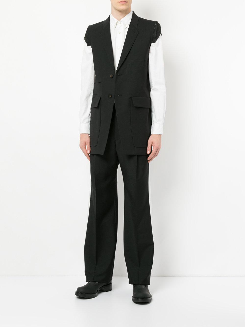 Sleeveless blazer men Clearance