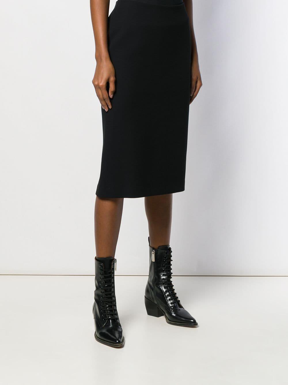 Ralph Lauren Collection Synthetic Classic Pencil Skirt in Black - Lyst