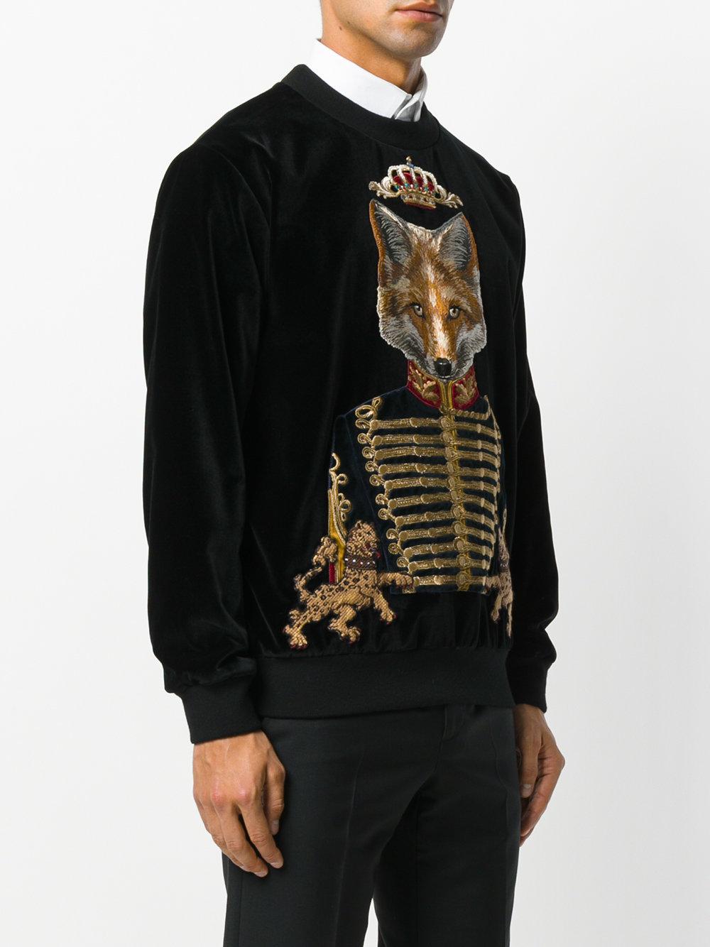 dolce gabbana fox sweater