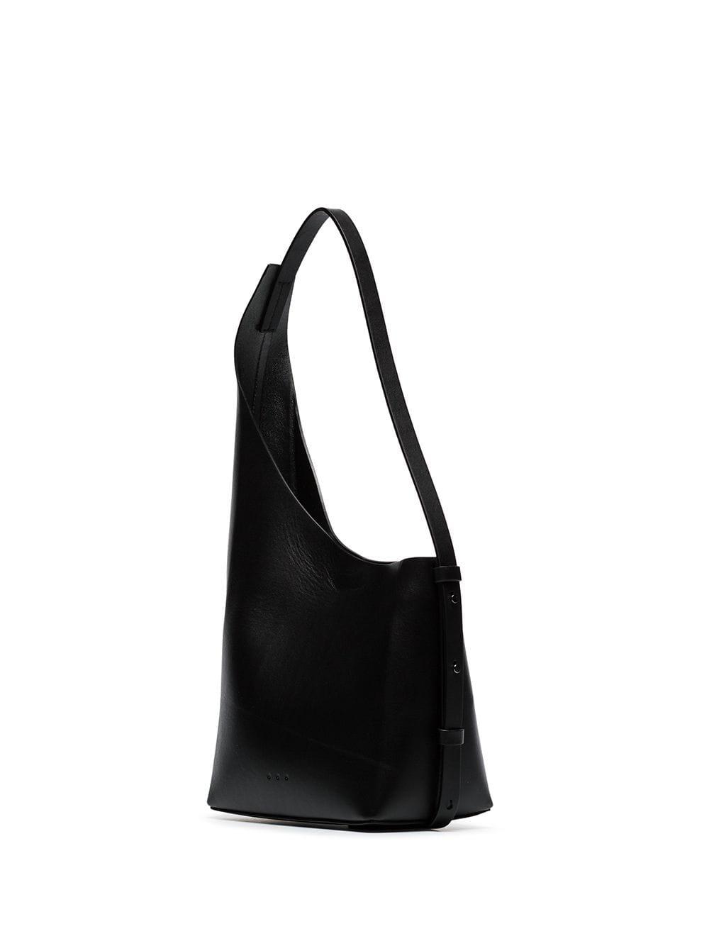 Demi Lune Leather Bucket Bag
