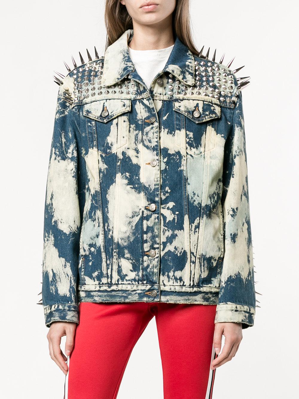 Gucci Spike Embellished Denim Jacket in 