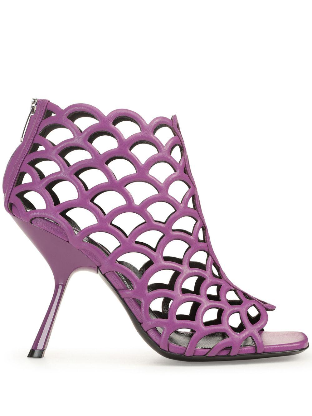 Sergio Rossi レディース パープル 100mm Sr Mermaid Sandals ヒール