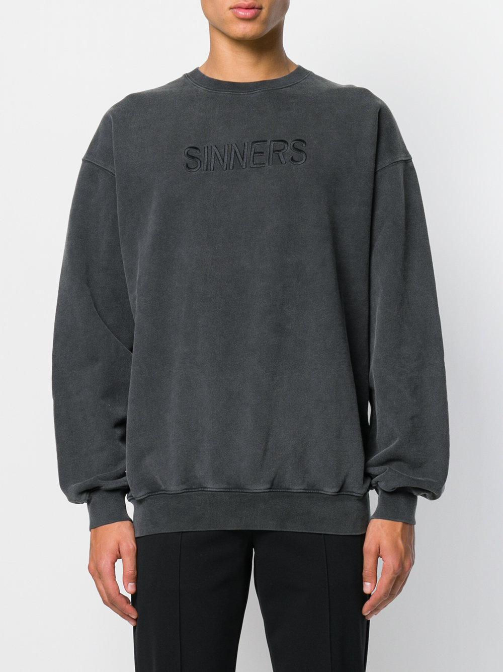 Balenciaga Cotton Sinners Oversized Sweater in Black for Men - Lyst