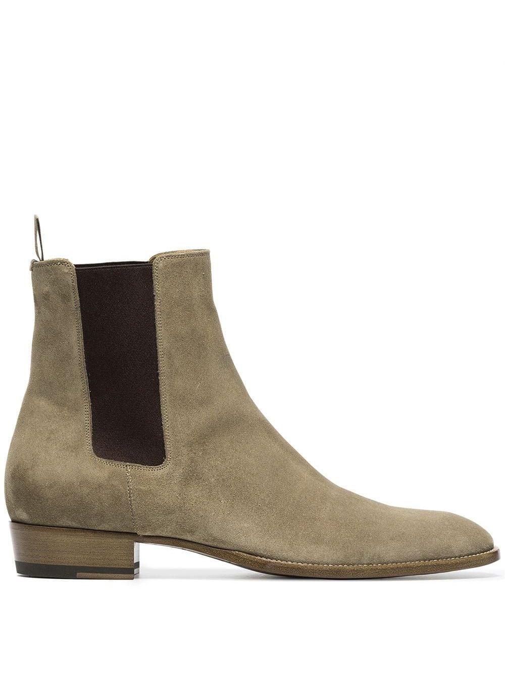 saint laurent suede boots