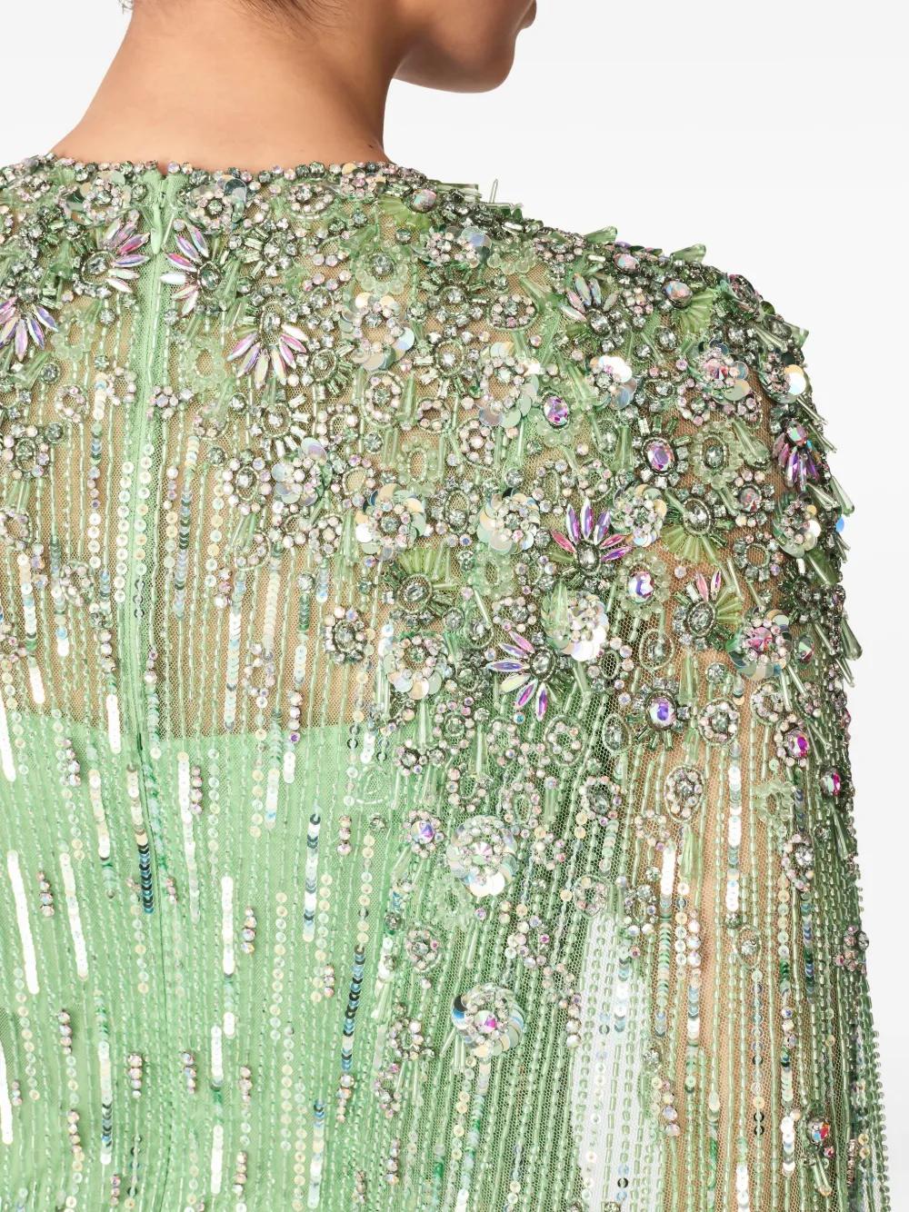 Jenny Packham Astra Maxi Dress in Green | Lyst