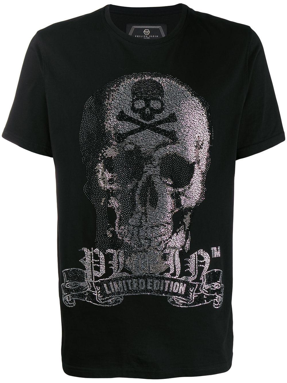 Philipp Plein Platinum Cut Skull T-shirt in Black for Men - Lyst