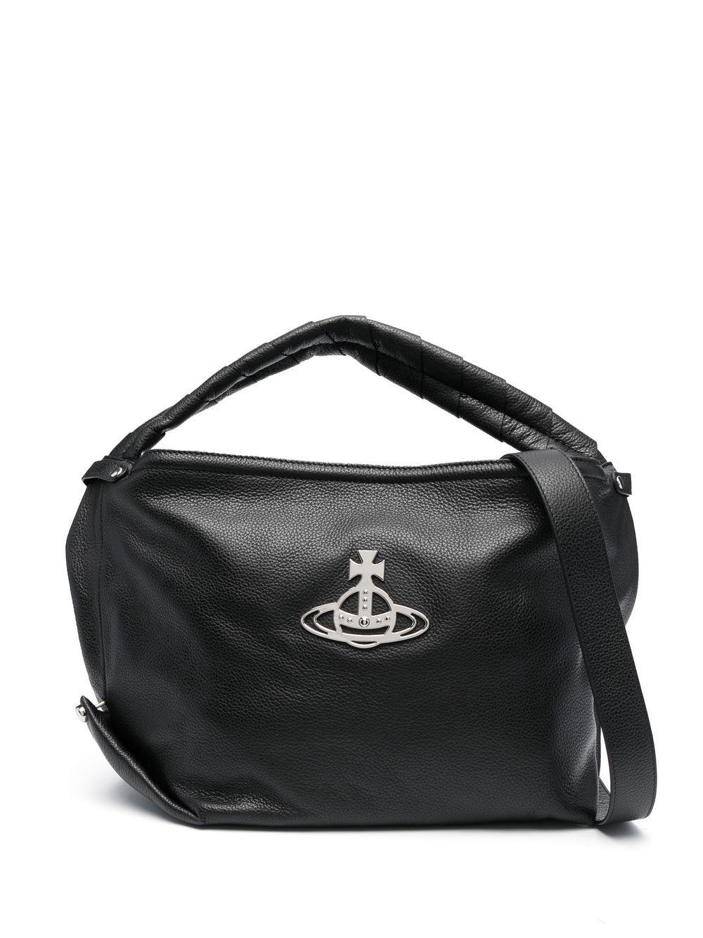 Vivienne Westwood Logo-plaque Shoulder Bag in Black | Lyst