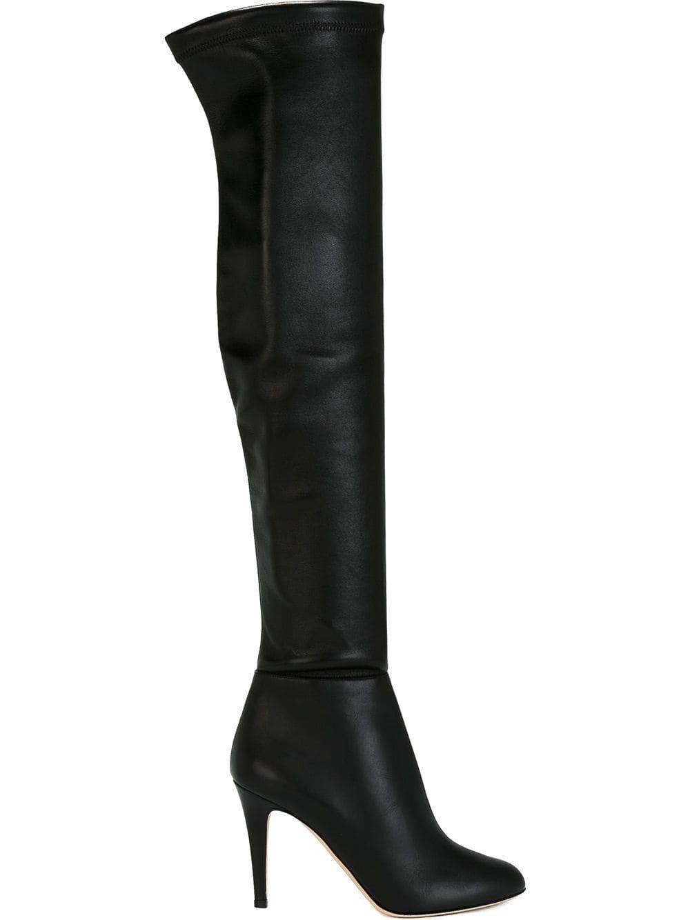 Jimmy Choo Toni Leather Over-The-Knee Boots in Black | Lyst