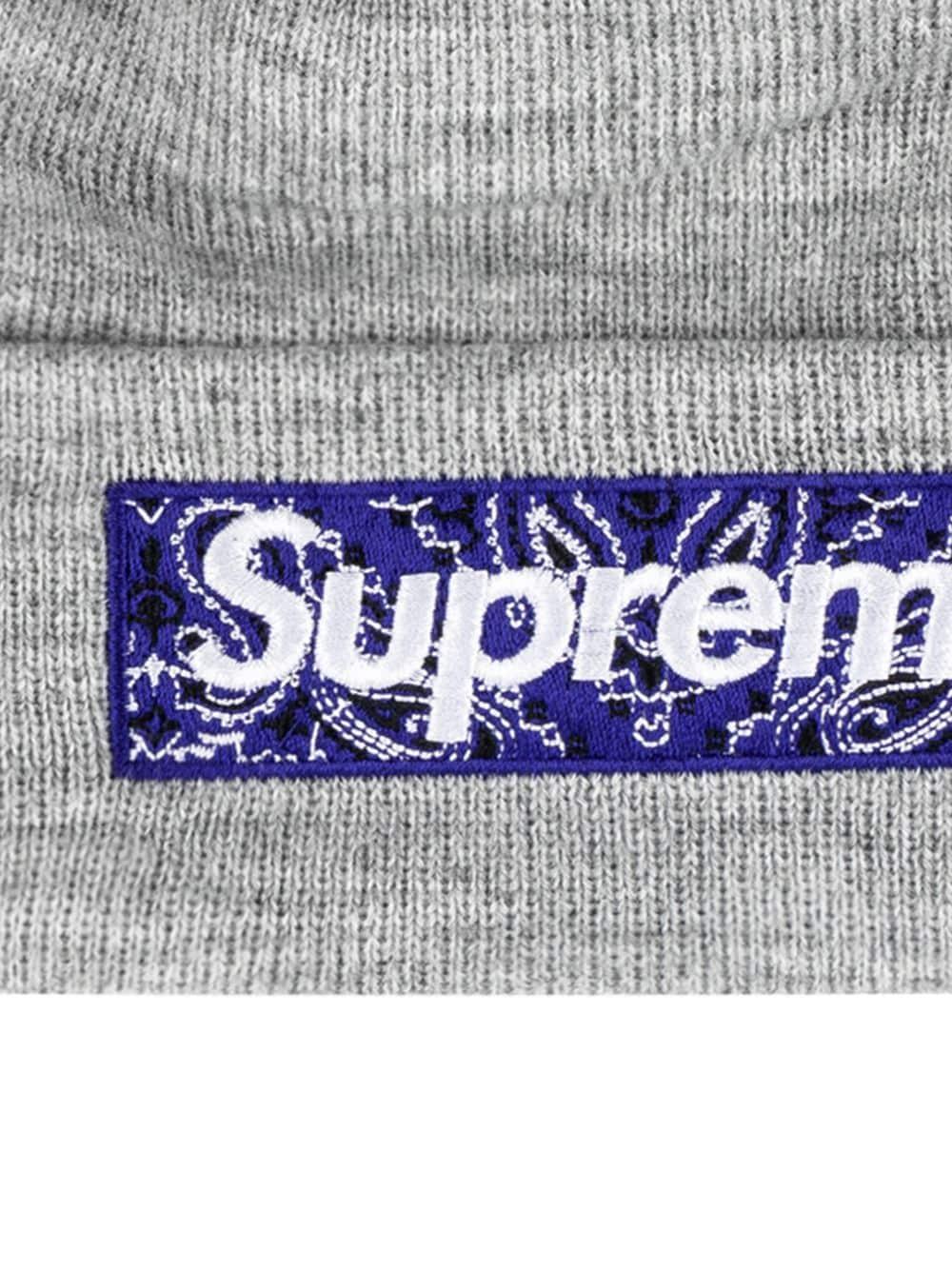 Supreme Wool X New Era Bandana Box Logo Beanie in Grey (Gray) - Lyst