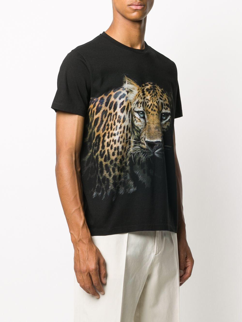 black animal print shirt