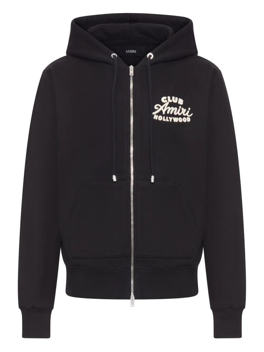 パーカー・フーディ AMIRI AMIRI HOLLYWOOD FULL-ZIP HOODIE IN JERSEY AMIRI AMIRI M.A. Bar logo-print Hoodie | Black | FARFETCH