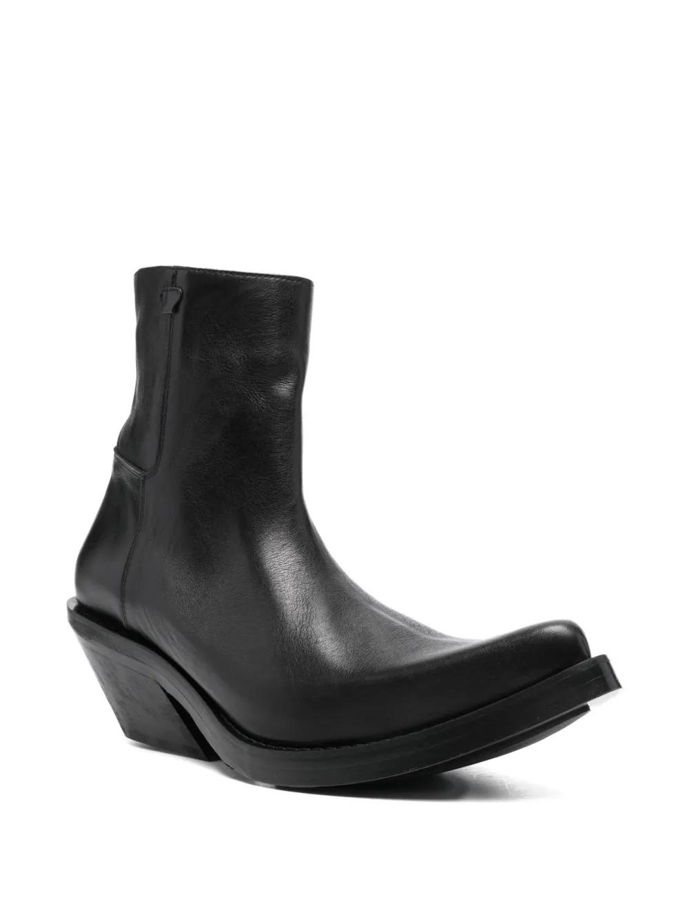 Egonlab Spike Leather Boots in Black for Men | Lyst