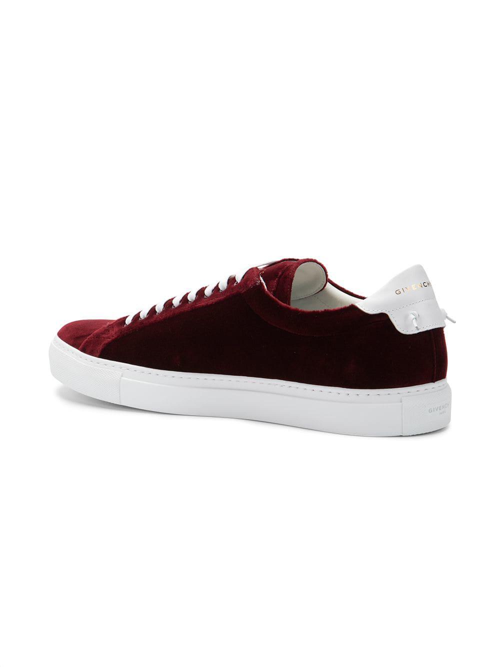 Givenchy Urban Street Velvet Low-top Sneakers in Burgundy (Red) for Men -  Lyst