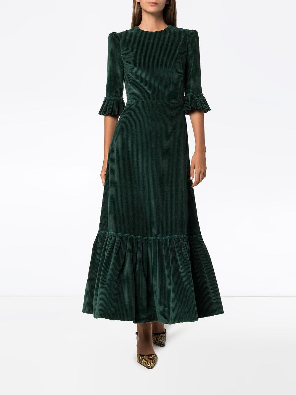 The Vampire's Wife Corduroy Maxi Dress in Green - Save 1% - Lyst