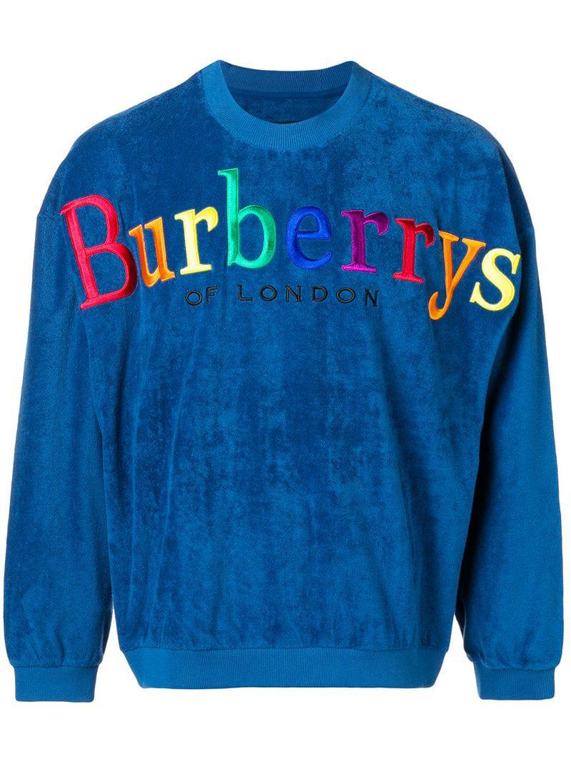 burberry towelling sweatshirt