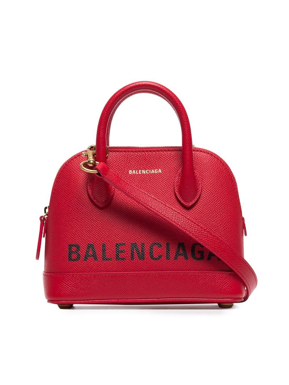 Balenciaga Red Ville Xxs Leather Handle Bag | Lyst