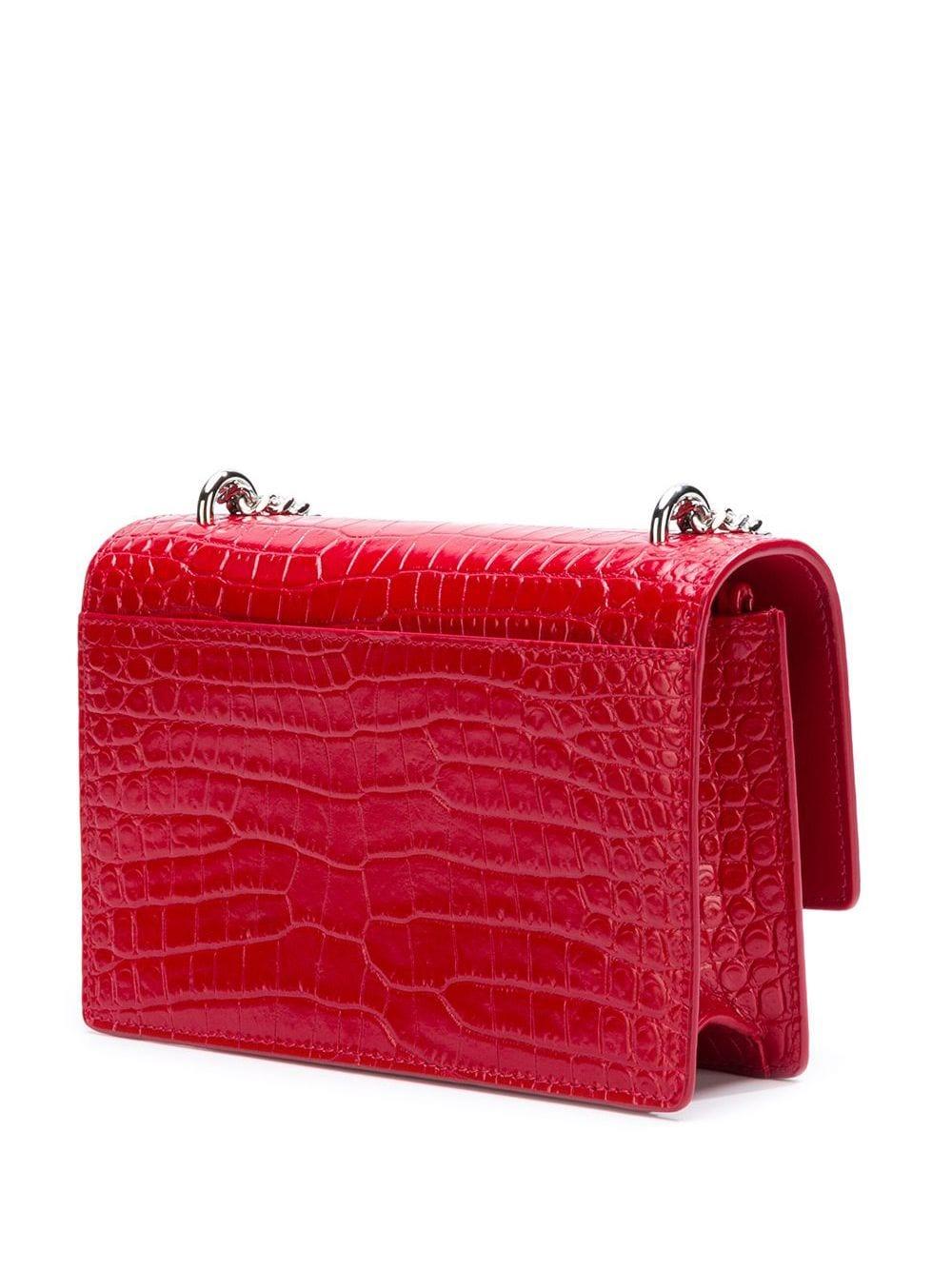RARE YSL Red Crocodile Embossed Card Holder  Yves saint laurent bags, Card  holder, Crocodile