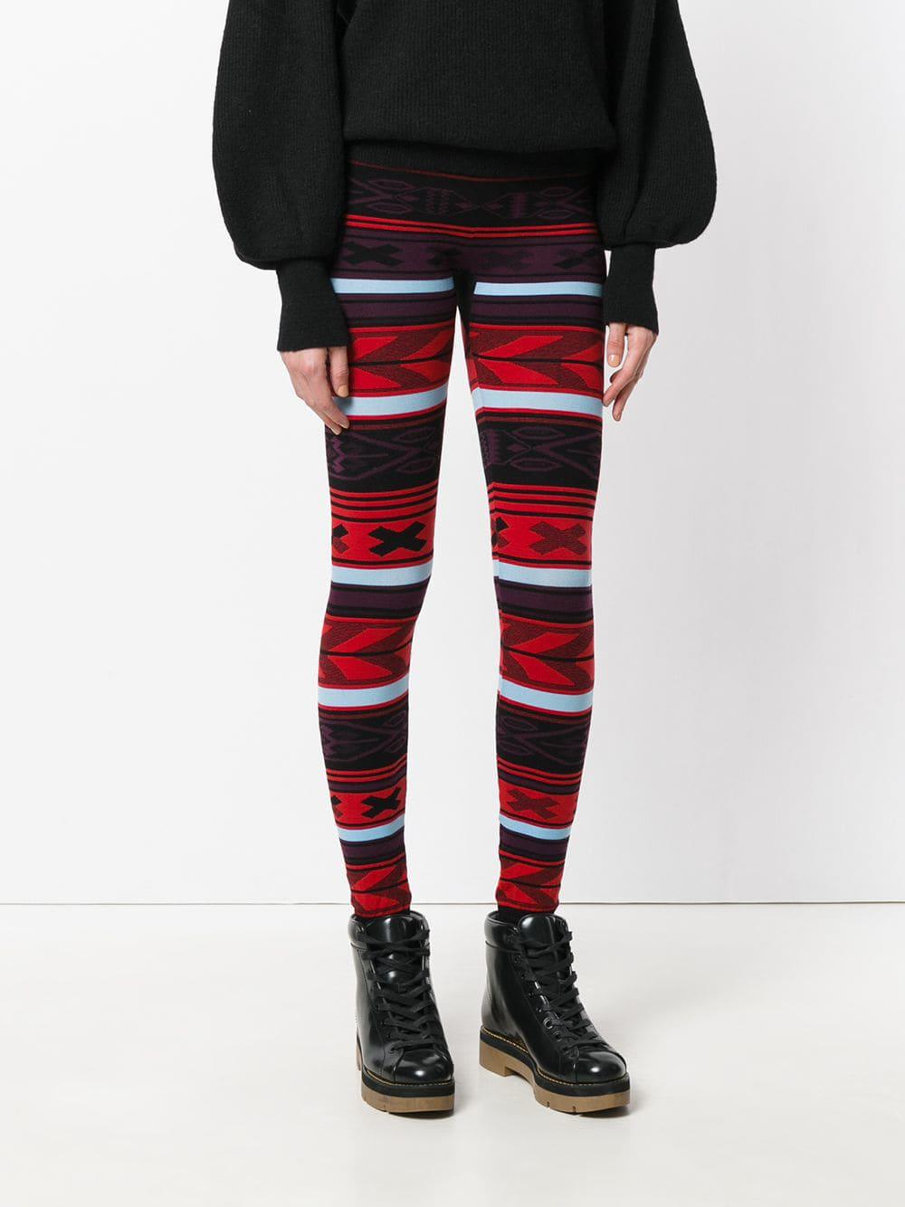 leggings with red side stripe