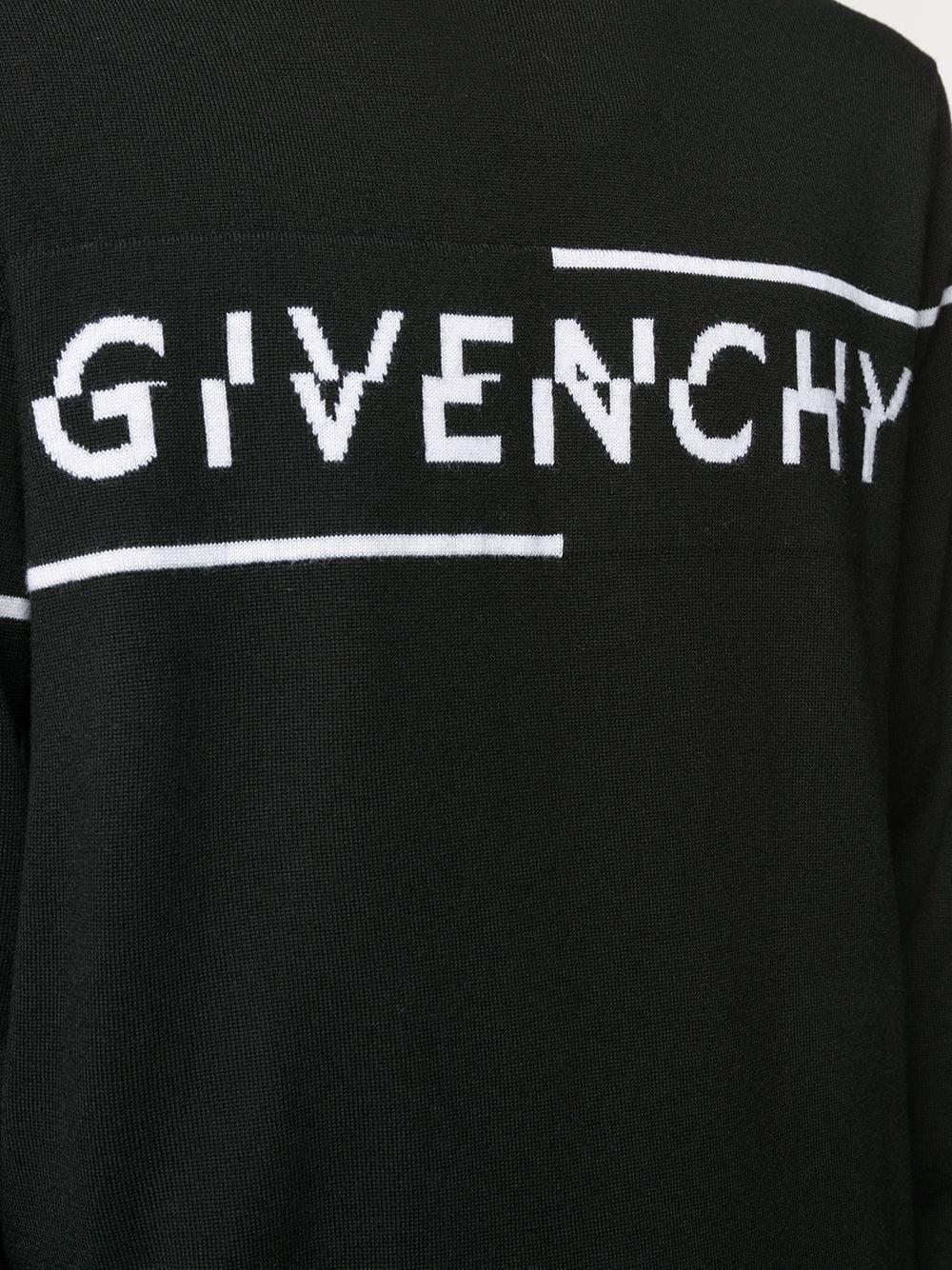 Givenchy Split Logo Crew Knit in Black 