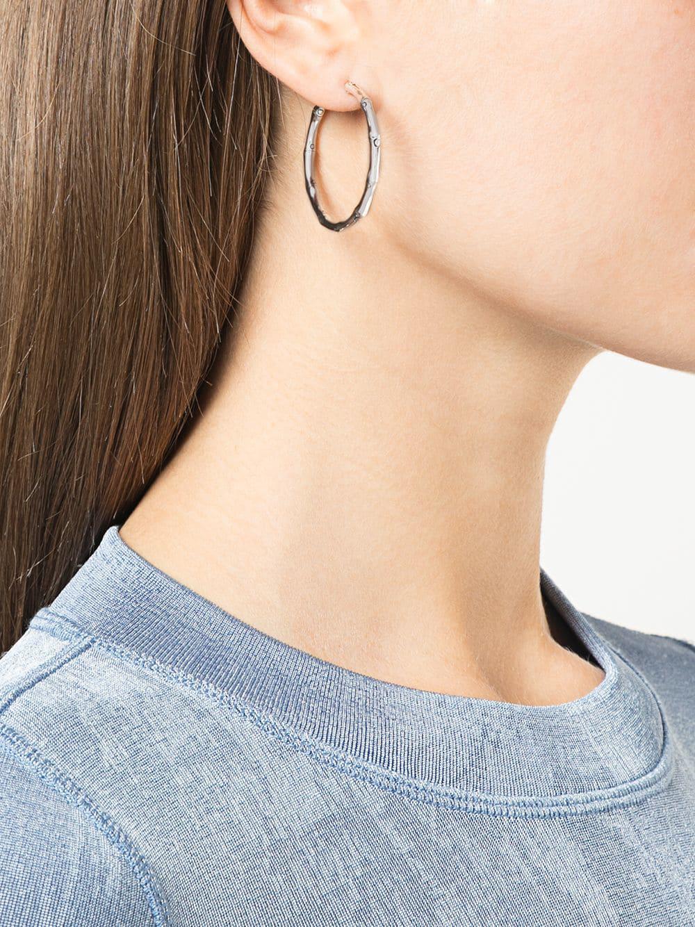 John Hardy Bamboo Medium Hoop Earrings In Metallic Lyst John Hardy Metallic Bamboo Medium Hoop Earrings Lyst View Fullscreen