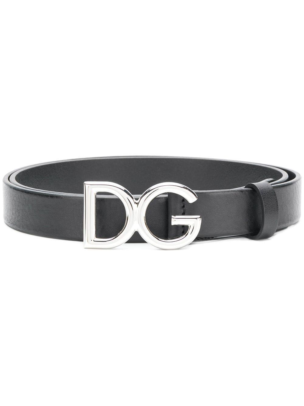 Dolce & Gabbana Leather Dg Millennial Logo Belt in Black for Men - Lyst