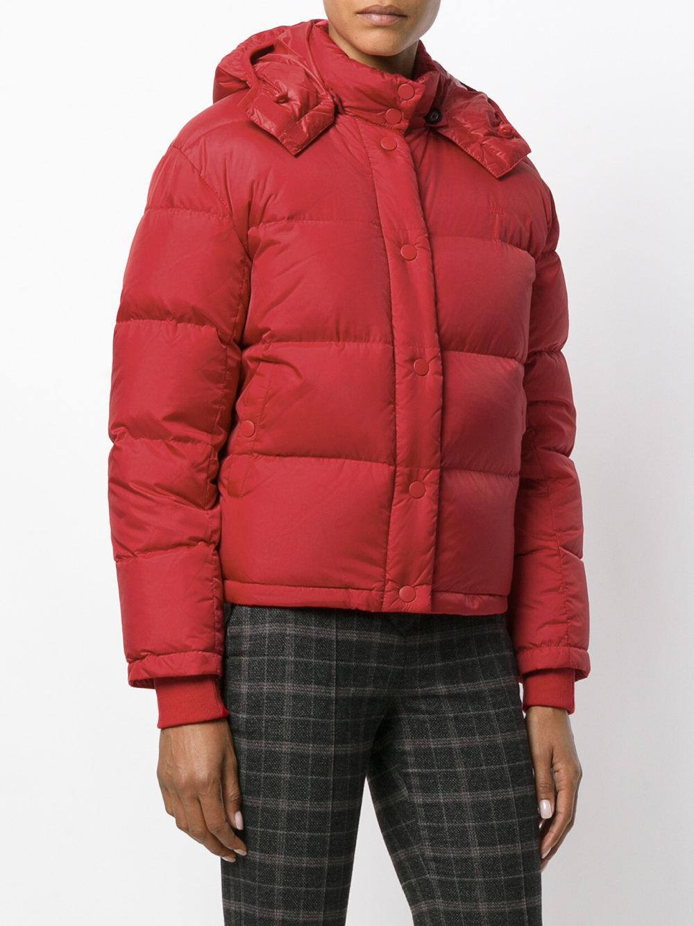 WOOD WOOD Synthetic Alyssa Puffer Jacket in Red | Lyst