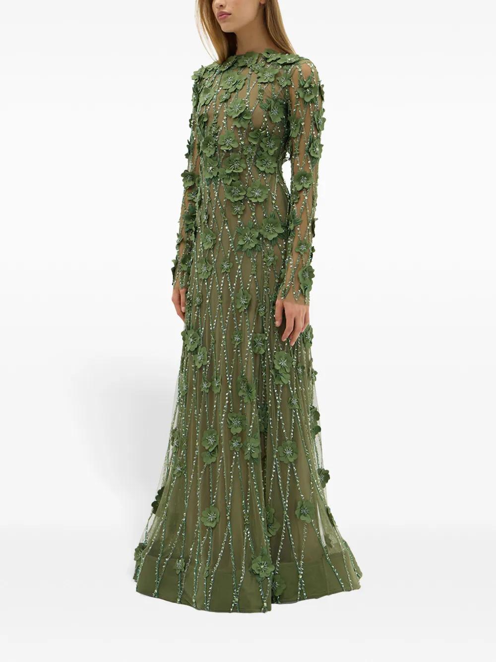 Rachel Gilbert Landon Gown Dress in Green | Lyst