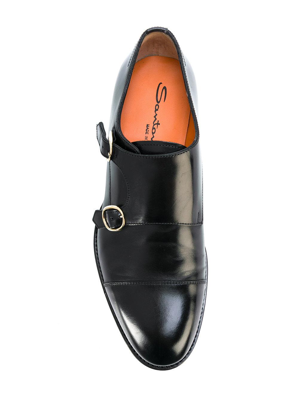 men's black monk strap shoes