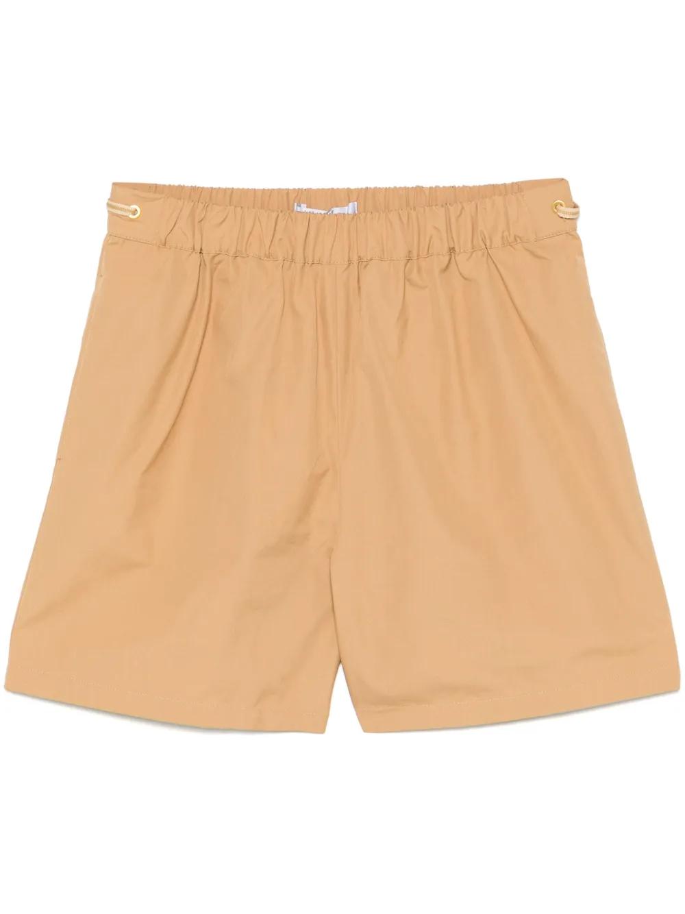 【MAX MARA】サルタノプリーツコットンブレンドポプリンショーツ Max Mara ポプリン ショートパンツ ナチュラル | Lyst