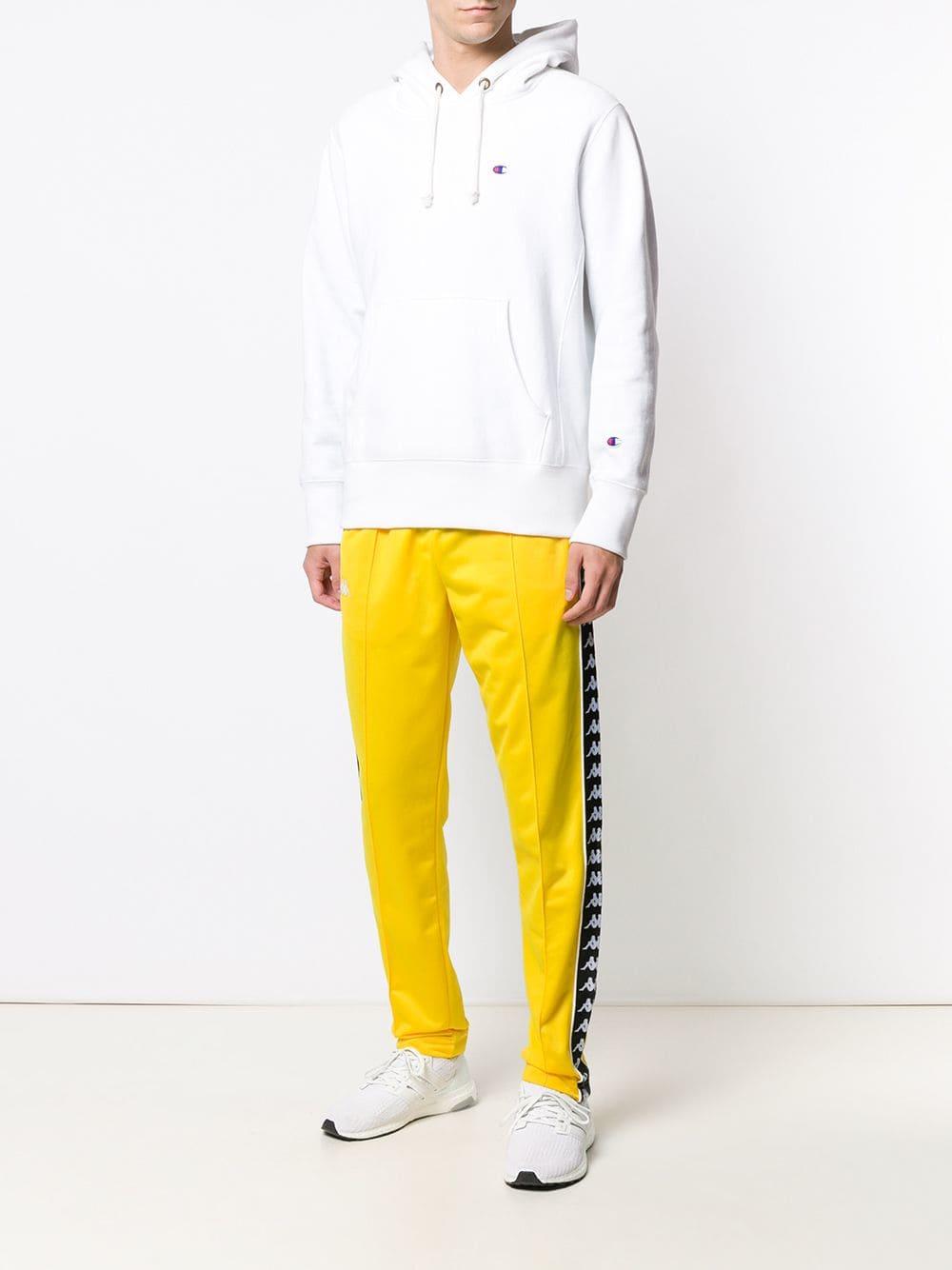 Pantalon de jogging à bandes logos Kappa pour homme en coloris Jaune - Lyst