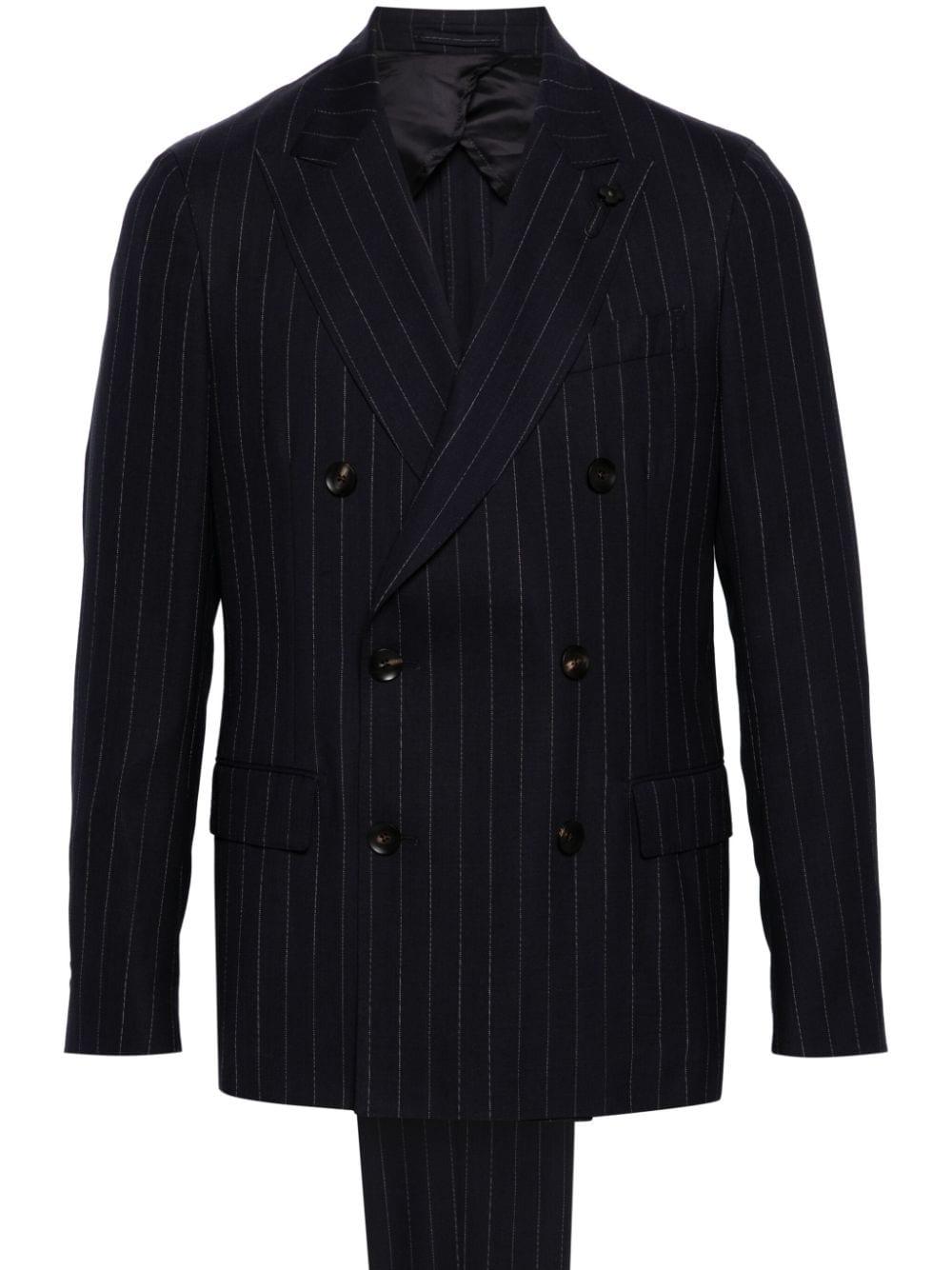 Lardini single breasted wool suit - Black